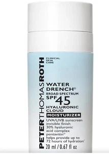 Crema hidratante para nubes hialurónicas Peter Thomas Roth Water Drench FPS 45 - 20 ml - caja nueva - Imagen 1 de 16