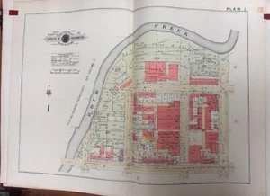 1957 WASHINGTON DC WEST END ROCK CREEK TO 23rd ST & M ST TO ROCK CREEK ATLAS MAP - Picture 1 of 5