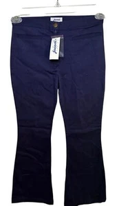 NWT Jacadi Paris Navy Blue Chino Pants 12 A/Y Flare Leg - Picture 1 of 9