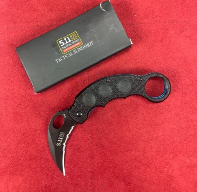 TARANI Tactical Sling Shot by 5.11 Liner Lock Assisted Opening Karambit - Image 1 of 4