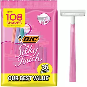 Silky Touch Women's Disposable Razor, Twin Blade, 36-Count - Picture 1 of 9
