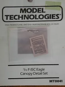 1/72 Model Technologies F-15C EAGLE CANOPY DETAIL SET Photo Etch OOP PE rare - Picture 1 of 1
