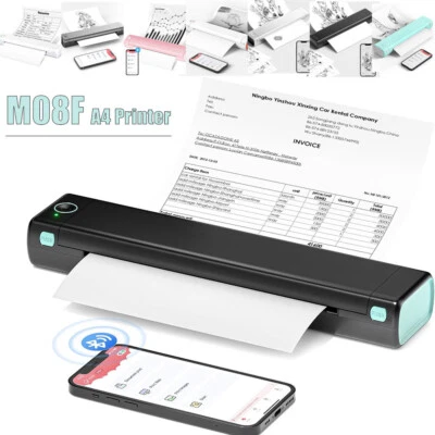 Phomemo M08F Mobiler Thermodrucker A4 Bluetooth Tragbarer Thermodrucker - Bild 1 von 4