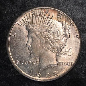 1922-S Peace Silver Dollar - Nice Uncirculated - High Quality Scans #E405 - Picture 1 of 2
