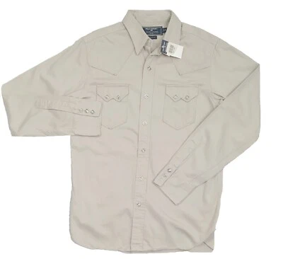 NOVA Camisa Polo Sport Ralph Lauren Vintage!  Estilo ocidental preto ou pedra M - Imagem 1 de 2