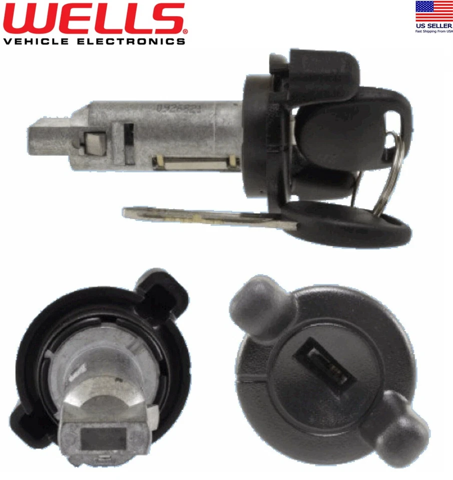 Cilindro de bloqueo de encendido de repuesto y llaves reemplazo GMC OEM # 12472980 negro Foto 1 de 4