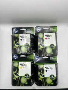 HP Officejet 940XL Ink Cartridge Lot Magenta, Yellow, Black 2x Expired 2013-2019 - Picture 1 of 2