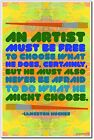 An Artist Must Be Free - Langston Hughes - NEW Classroom POSTER