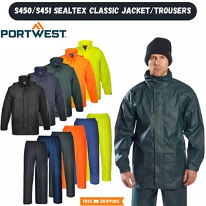Portwest Wasserdichte Sealtex Wasserdichte Jacke Arbeitskleidung Regenmantel S450 + S451 - Bild 1 von 11