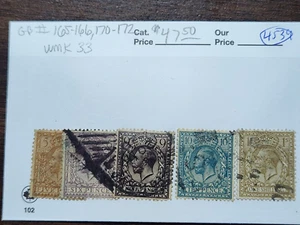 Großbritannien #165-166, 170-172 wmk33 - CV 47,50 $ - Posten #4539 - Bild 1 von 1