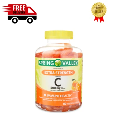 Spring Valley Vitamina C Extra Fuerte, 500 Mg Gomitas Vegetarianas, 120 Unidades NE Foto 1 de 4