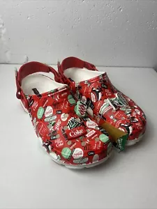 New CROCS Mens COCA COLA ALL-TERRAIN CLOG WHITE RED M12 - Picture 1 of 5