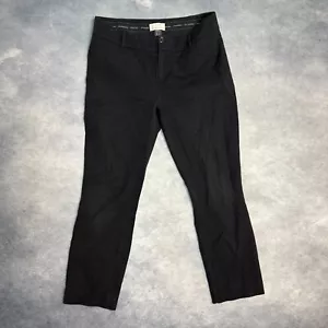 Anthropologie Essential schmale Hose Damengröße 8 schwarz mittlerer Bund Reißverschluss Hosenschlitz - Bild 1 von 23