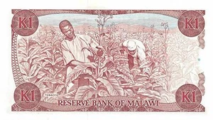 Malawi 1 Kwacha 1.3.1986 P 19a Series G/60 Circulated Banknote G22 - Picture 1 of 2