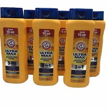 6 Arm & Hammer Ultra Max 3-in-1 Body Wash Shampoo Conditioner  15 Cool Water