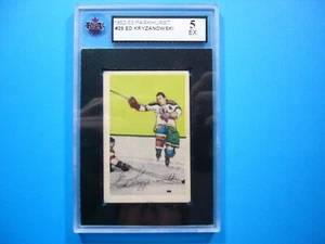 1952/53 PARKHURST NHL HOCKEY CARD #29 ED KRYZANOWSKI KSA 5 EX NICE!! PARKIE GL - Picture 1 of 2