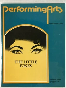 Darstellende Kunst: Die kleinen Füchse, Elizabeth Taylor, Programm, Nov, 1981 - Bild 1 von 1