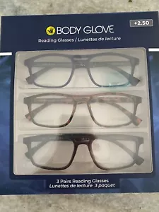 BODY GLOVE 3 Gafas de Lectura AZUL, TORTUGA, NEGRO Lectores+2.50 Para Hombre - Imagen 1 de 6