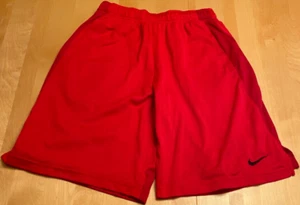 NIKE BASKETBALL ZWEIFARBIG ROT MESH BESTICKT KARIERT SHORTS HERREN GR. M - Bild 1 von 4