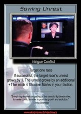 Babylon 5 CCG-sowing unrest/the shadows