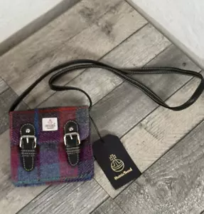 Borsa piccola Harris tweed originale pausa tracolla a mano NUOVA tessuto a mano Ebridi - Foto 1 di 15