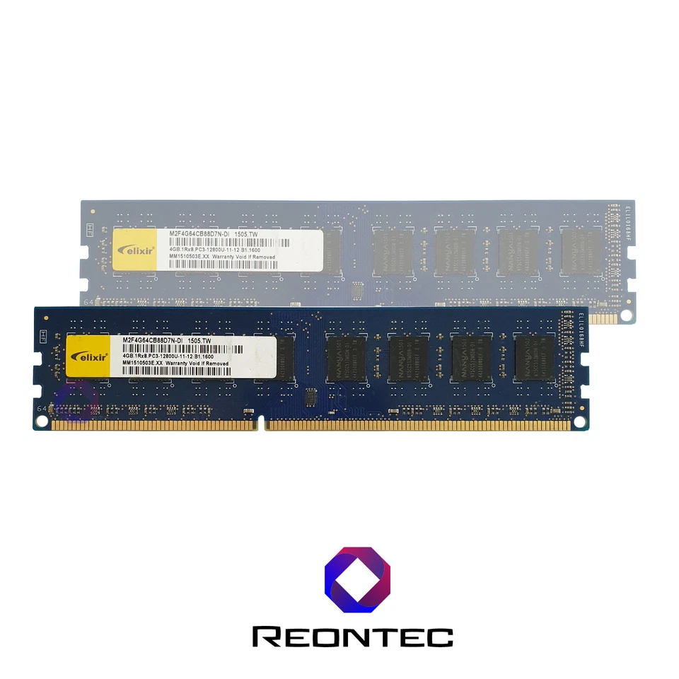 4GB RAM PC Elixir PC3 - 12800U DDR3 M2F4G64CB88D7N-DI 1Rx8 - Immagine 1 di 1