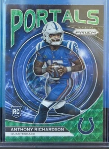 Panini Prizm 2023 - Portals Green Wave Prizm #PO-5 Anthony Richardson RC Colts - Imagen 1 de 2