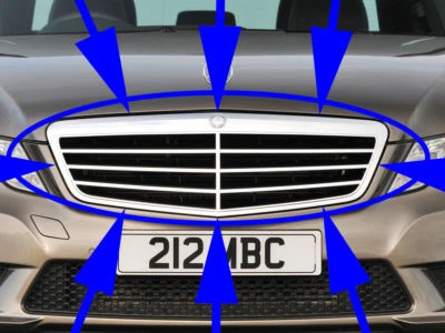 MERCEDES W212 E-CLASS FRONT GRILLE ASSEMBLY E550 E350 E63 AMG 2010-2013 GENUINE - Image 1 of 4