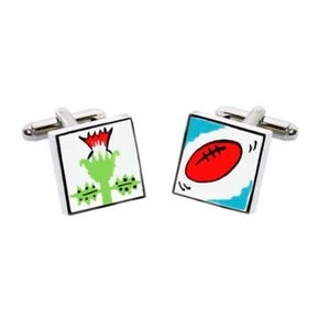 Scottish Rugby Cufflinks by Sonia Spencer SONIA_1708 - Picture 1 of 1