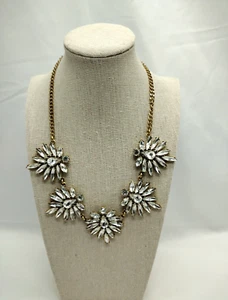 J Crew Statement-Halskette goldfarben Kristall - Bild 1 von 5