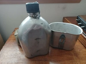 Vintage US Military Army Metal Aluminum Canteen Made in Japan - Picture 1 of 7