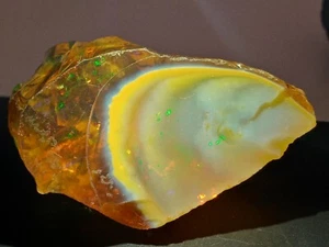 100% Natural Ethiopian Jumbo Welo Fire Opal Rough 163.5 ct Specimen GEMSTONE - Picture 1 of 12
