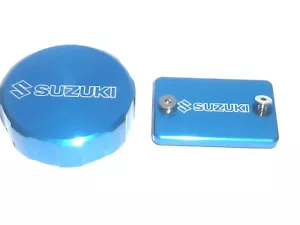SUZUKI SV1000 2003-04 Front & rear Brake Fluid Reservoir COVERS CAPS LIDS TOP - Picture 1 of 15