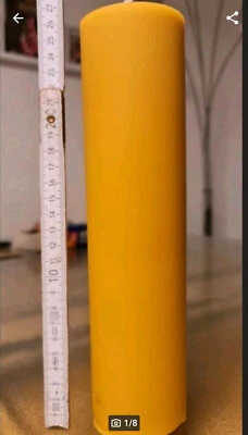 100% Bienenwachskerze groß (fast 1 kg) 900g / 0,9 kg / 27x6,5 cm Taufkerze - Bild 1 von 4