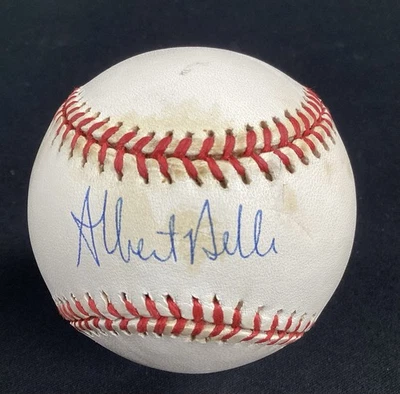 Béisbol firmado por Albert Belle OMLB Cleveland Indians autógrafo TPG Foto 1 de 4