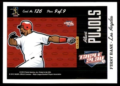 2012 Panini Triple Play Albert Pujols Los Angeles Angels #9 - Image 1 of 2