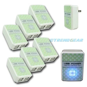 6X USB 4 PORTS WALL ADAPTER POWER CHARGER FOR LG G2 OPTIMUS G PRO KINDLE FIRE HD - Photo 1/1