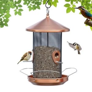 Large Bird Feeders for Outside: 12.6inch Metal for Outdoors Hanging with Copp... - Picture 1 of 6