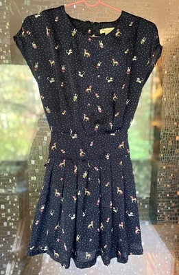 TWENTY ONE Rabbits, Cats Unicorns Blue CUTE Womens/Juniors DRESS size Medium - Image 1 of 4