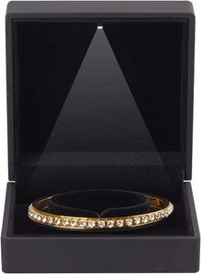 Luxus LED Licht Armband Geschenkbox, Samt Schmuck Armreif Box Aufbewahrungsbox - Bild 1 von 7