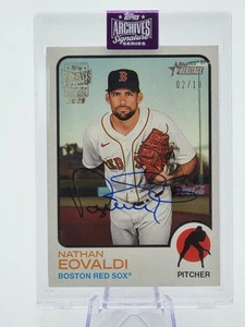 Serie Signature 2025 Topps Archives 2022 Topps Heritage #311 Nathan Eovaldi/10 - Imagen 1 de 2