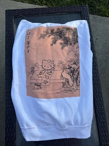 Sanrio Hello Kitty Birds Tokyo Outdoor Peach White Hoodie Unisex Size Small - Picture 1 of 8