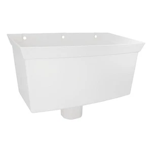 FLOPLAST 68mm Round Universal Gutter Hopper- White - FREE Next-Day Delivery - Picture 1 of 3