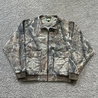 Chaqueta de bombardero vintage Realtree camuflada para hombre 2XL con cremallera caza grunge ropa de trabajo Foto 1 de 4