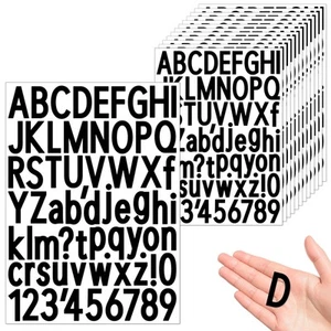AVERZELLA 20 Sheet 1.5 Inch Letter and Number Stickers Self Adhesive Vinyl Le... - Picture 1 of 8