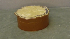 1920s Amber  Powder Jar/Vanity Dresser  Celluloid Lid Art Deco - Picture 1 of 8