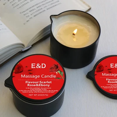 Massage Oil Candle for Stress Relief & Skin Moisturizing – Scented Candles Aroma - Image 1 of 4