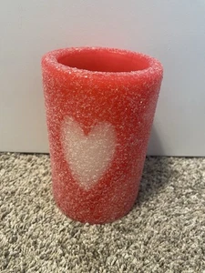 Candle Sleeve - Glitter Gumdrop Valentine Heart (Primitive, Country) - Picture 1 of 3