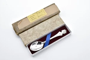 Sterling Silver Coronation Tea Spoon Boxed 1977 David Hollander - Picture 1 of 7