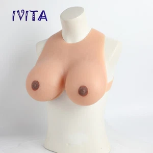 5XL Realistic Boobs F Cup Silicone Breast Forms Fake Boobs Vest Style Drag-Queen - Picture 1 of 12